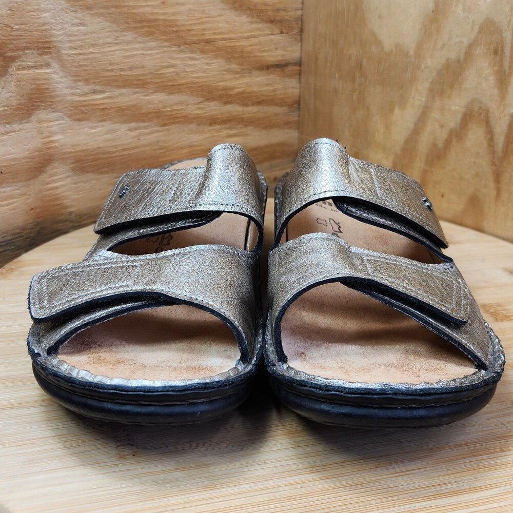 Finn Comfort Jamaica Metallic Slide Sandals Size 37 US 7 - Picture 2 of 9